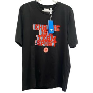 🥑5/$25 Adidas Originals Change is a Team Sport Black Tee M NWT